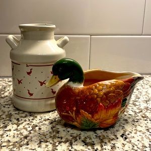 Vintage Fitz & Floyd Mallard Duck Decor Candle 2-for-1 Deal